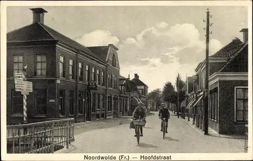 Ak Noordwolde Friesland Niederlande, Hoofdstraat
