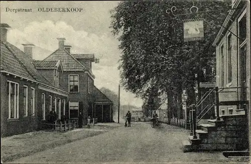 Ak Oldeberkoop Friesland Niederlande, Dorpstraat