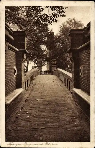 Ak Nijmegen Gelderland, Brug naar de Belvedere