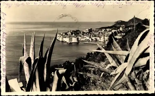 Ak Dubrovnik Kroatien, Ort mit Umgebung