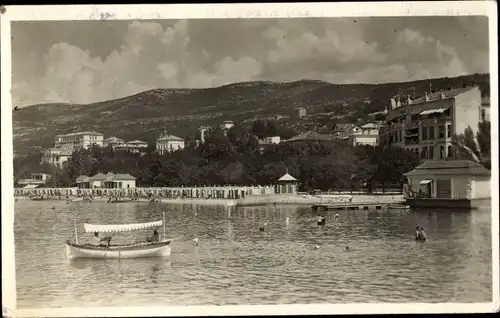 Ak Crikvenica Kroatien, Bootspartie zum Strand