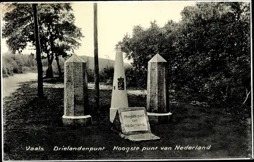 Ak Vaals Limburg Niederlande, Dreiländerpunkt