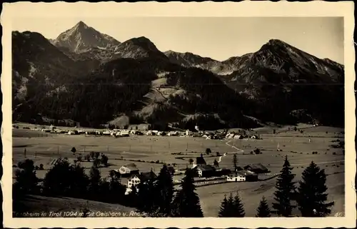 Ak Tannheim in Tirol, Gesamtansicht mit Geishorn
