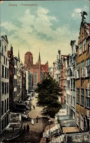 Ak Gdańsk Danzig, Frauengasse