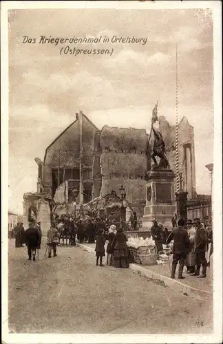 Ak Szczytno Ortelsburg Ostpreußen, Der Kriegerdenkmal