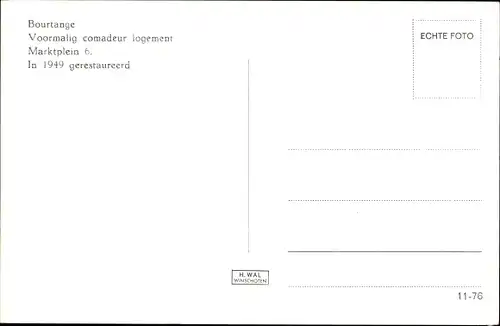 Ak Bourtange Westerwolde Groningen, Voormalig comadeur logement