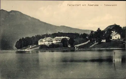 Ak St. Wolfgang im Salzkammergut Oberösterreich, Ferienhort am Abersee, Totale