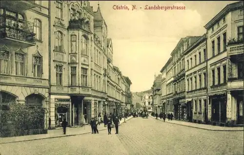 Ak Kostrzyn nad Odrą Cüstrin Küstrin Ostbrandenburg, Landsbergerstraße