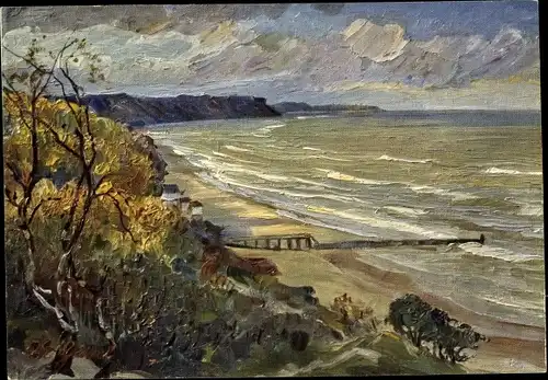 Künstler Ak Gabel, P. E., Swetlogorsk Rauschen Ostpreußen, Blick von der Venusspitze