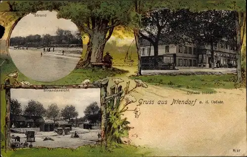 Ak Ostseebad Niendorf Timmendorfer Strand, Ostsee Hotel, Strandansicht