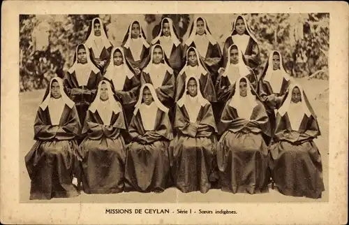 Ak Ceylon Sri Lanka, Soeurs indigenes