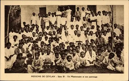 Ak Ceylon Sri Lanka, Un Missionnaire et son Patronage