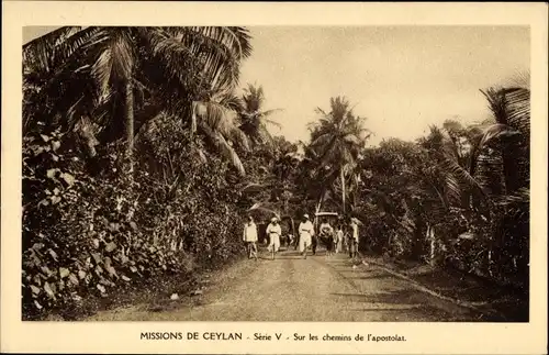 Ak Ceylon Sri Lanka, Missions de Ceylan, Sur les chemins de l'apostolat