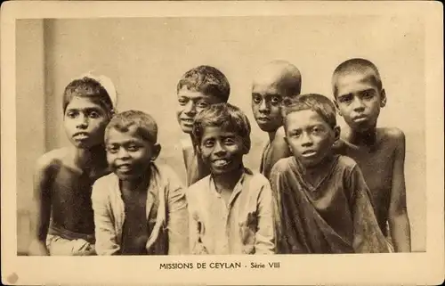 Ak Ceylon Sri Lanka, Missions de Ceylan, Kinder