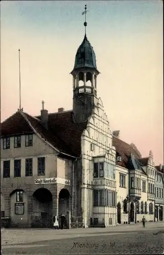 Ak Nienburg an der Weser, Rathaus, Stadtsparkasse