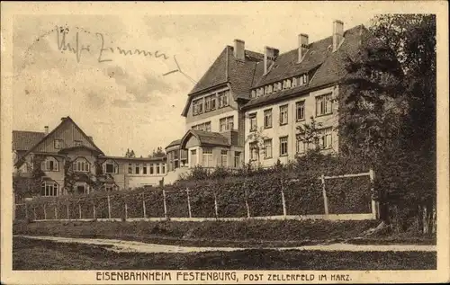 Ak Zellerfeld im Oberharz, Eisenbahnenheim Festenburg