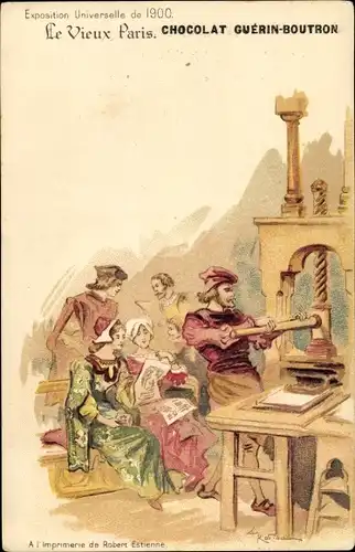 Künstler Litho Robida, A., Exposition Universelle de 1900, A l'Imprimerie de Robert Estienne