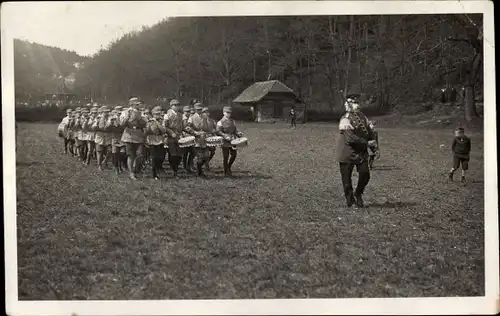 Foto Ak Pforzheim im Schwarzwald, Schüler Pfeiffer und Trommler Zug Wenz