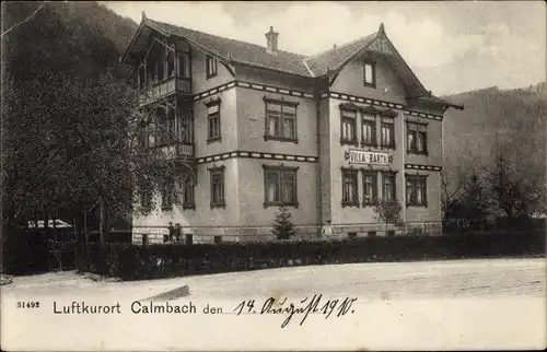 Ak Calmbach Bad Wildbad im Schwarzwald, Villa Barth