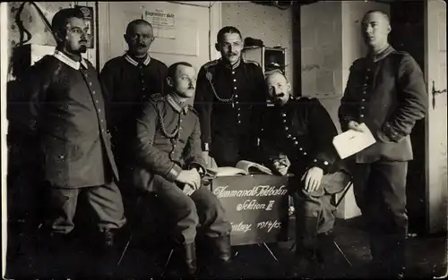 Foto Ak Kommando Feldbahn Sektion IV, Deutsche Soldaten in Uniformen, I WK