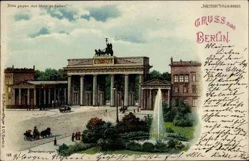 Halt gegen das Licht Litho Berlin Mitte, Brandenburger Tor, Meteor 156