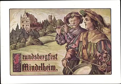 Künstler Ak Mindelheim im Unterallgäu, Frundsbergkinderfest