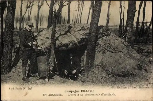 Ak En Argonne, l'abri d'un observateur d'artillerie, I WK