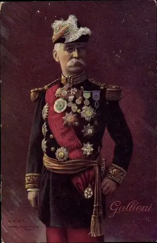 Künstler Ak Joseph Gallieni, französischer General und Kriegsminister, Portrait