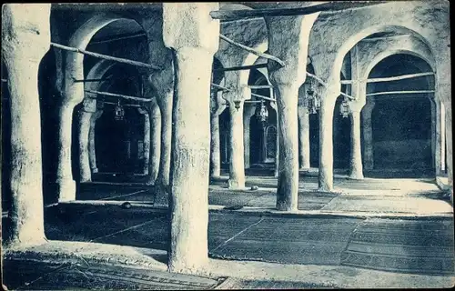 Ak Algerien, Interieur de Mosquee dans l'extreme-sud Algerien