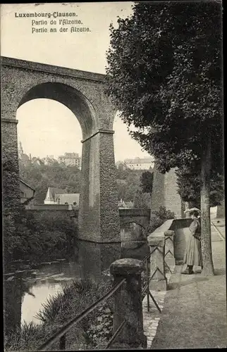 Ak Clausen Luxemburg, Partie an der Alzette