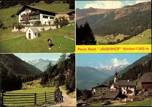 Ak Walten Valtina Sankt Leonhard in Passeier San Leonardo in Passiria Südtirol, Pension Jägerhof