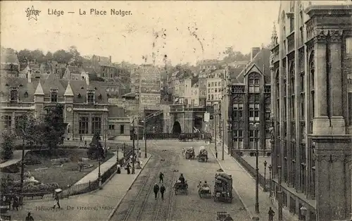 Ak Liège Lüttich Wallonien, La Place Notger