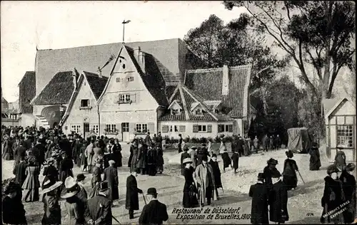 Ak Brüssel, Restaurant de Düsseldorf, Exposition 1910