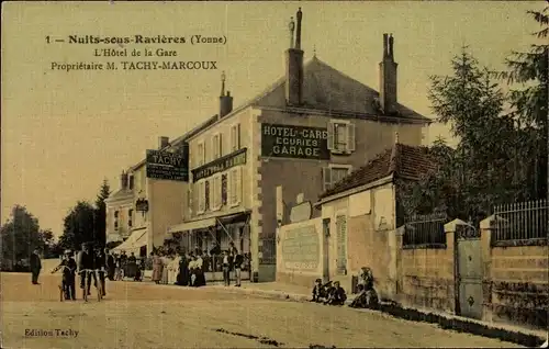 Ak Nuits sous Ravieres Yonne, Hotel de la Gare