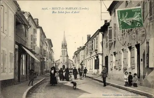 Ak Mont de Marsan Landes, Rue Saint Jean d'Aout