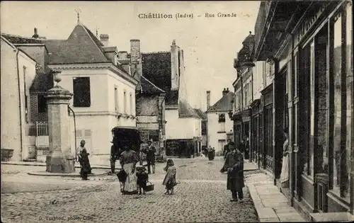 Ak Chatillon sur Indre, Rue Grande