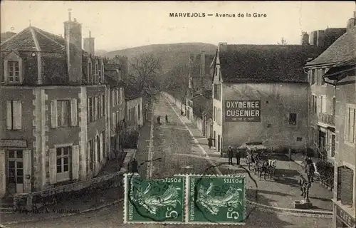 Ak Marvejols Lozère, Avenue de la Gare