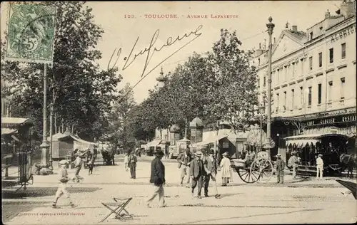 Ak Toulouse Haute Garonne, Avenue Lafayette