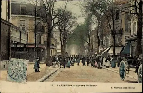 Ak Perreux Val de Marne, Avenue de Rosny, Geschäfte