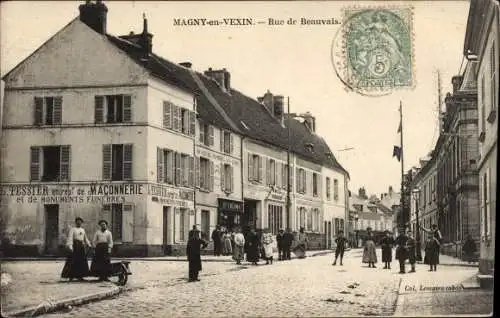 Ak Magny en Vexin Val-d’Oise, Rue de Beauvais