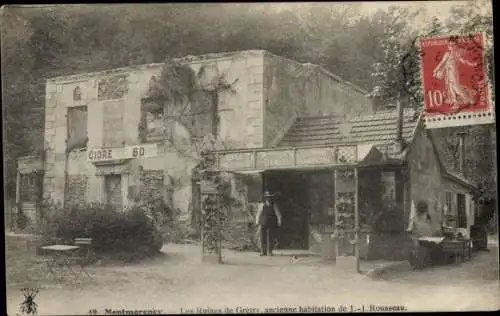 Ak Montmorency Val d’Oise, Les Ruines de Gretry