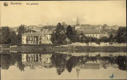 Ak Nameche Wallonien Namur, Vue generale, Ortsansicht vom Wasser aus