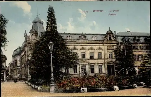 Ak Worms am Rhein, Postamt