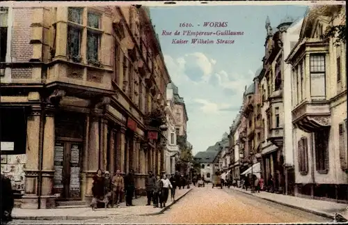 Ak Worms am Rhein, Kaiser Wilhelm Straße