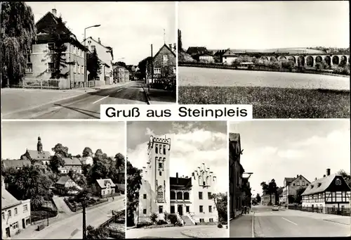 Ak Steinpleis Werdau in Sachsen, Ortsansichten, Brücke, Turm