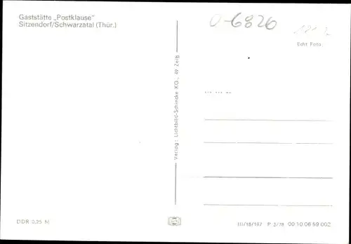 Ak Sitzendorf in Thüringen, Gaststätte Postklause, Innenansichten, Schwarzatal