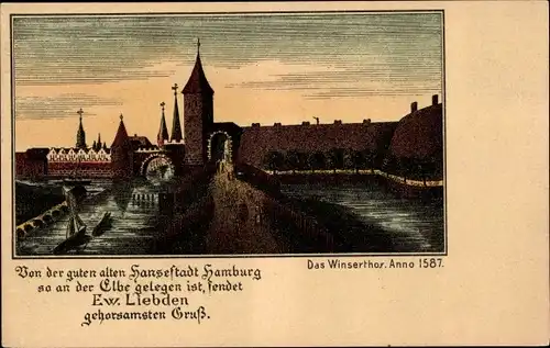 Litho Hamburg, Winsertor um 1587