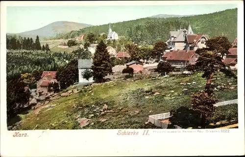 Ak Schierke Wernigerode im Harz, Blick auf die Ortschaft, Wald