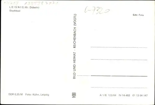 Ak Leisnig in Sachsen, Stadtbad, Terrasse