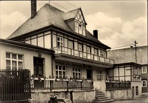 Ak Rohrbach Thüringen, Gasthaus zum Sorbitzgrund, Eingang